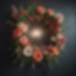 Elegant floral motif wall art