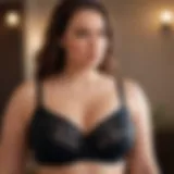 Elegant lace plus size bra