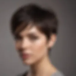 Elegant and refined pixie haircut with layers