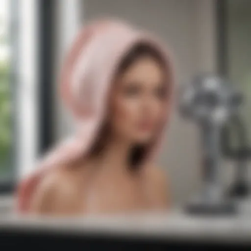 Elegant Soft Bonnet Hood Hair Dryer in Modern Home Setting