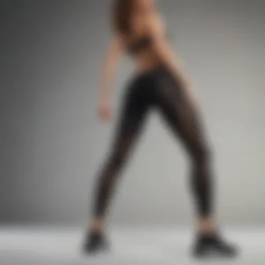 Leggings designed with breathable mesh panels