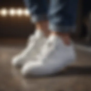 Versatile White Sneakers for Casual Outfits Stylish white sneakers paired with casual denim