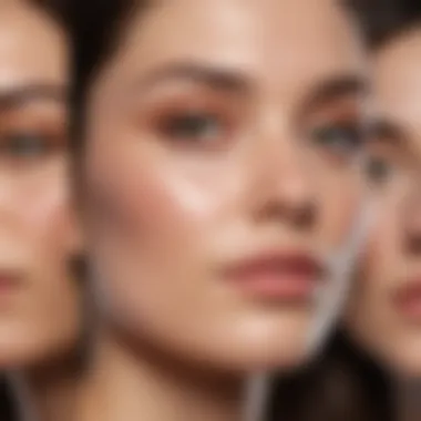 Illustration of skin types with corresponding suitable face serums