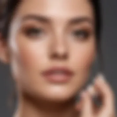 Woman applying BB cream with precision, emphasizing effortless application technique