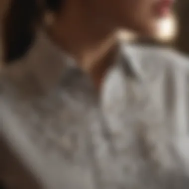 Vintage Buttoned Shirt Detailing Vintage buttoned shirt with intricate details