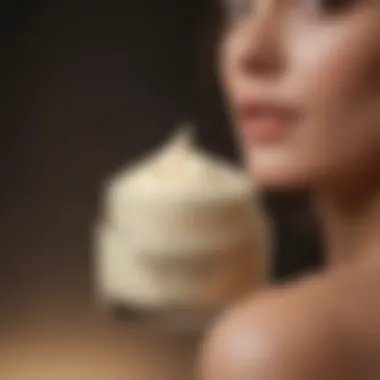 Luxurious Cream for Skin Restoration Luxurious cream applied to textured skin