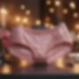 A luxurious display of various secret panty styles elegantly arranged on a soft fabric.