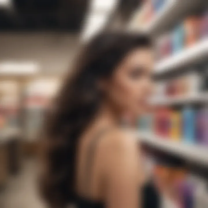 Assorted drugstore shampoo options in a retail setting