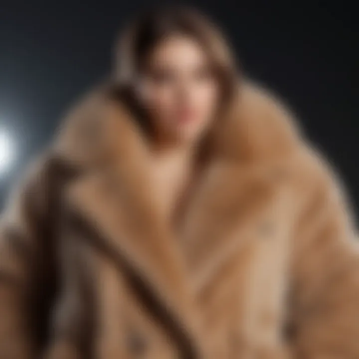 Elegant Plus Size Teddy Coat Fashion Show