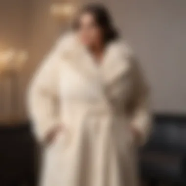 Luxurious Plus Size Teddy Coat in Ivory Cream