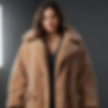 Stylish Plus Size Teddy Coat Layered Look