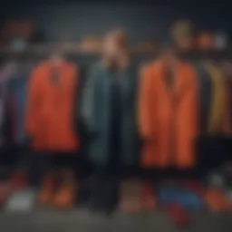 A vibrant collage showcasing various second-hand fashion items available for purchase online.