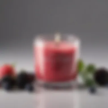 Close-up of the Baies candle highlighting its unique aroma and texture.