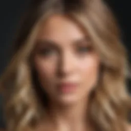 Elegantly blended balayage highlights on blonde hair showcasing natural waves