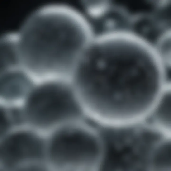 Close-up of carbonated water bubbles