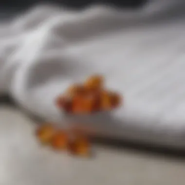 Vitamin E Capsules for Enhanced Skincare Close-up of vitamin E capsules on a soft towel for skincare.