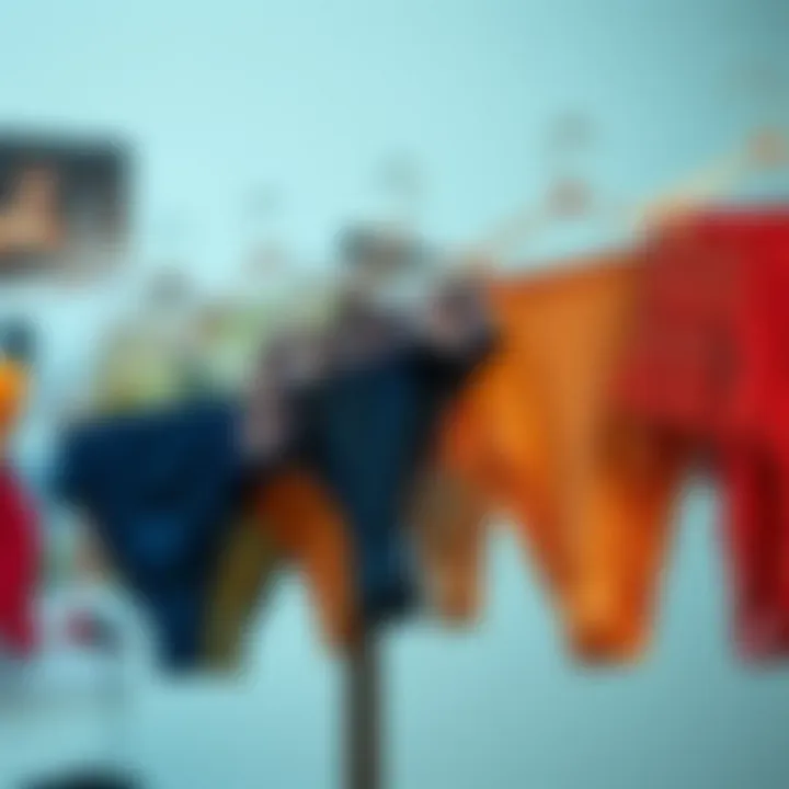 A stylish display of thongs in various designs and colors