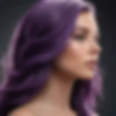 Close-up of Clean Purple Shampoo Foam on Hair Strands