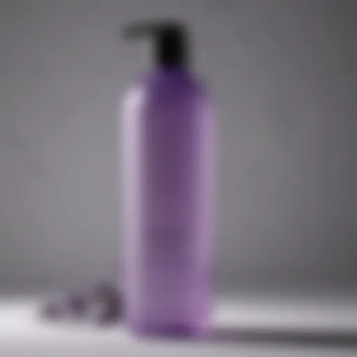 Clean Purple Shampoo Bottle with Lavender Extracts