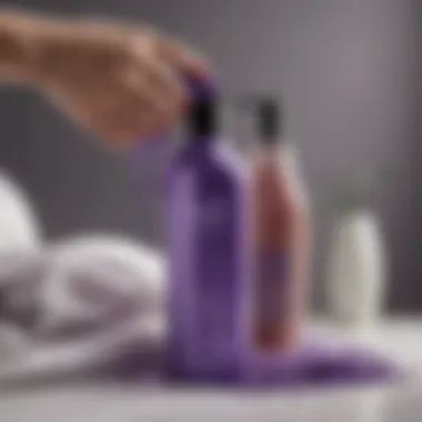 Hair Care Routine with Clean Purple Shampoo and Silk Pillowcase