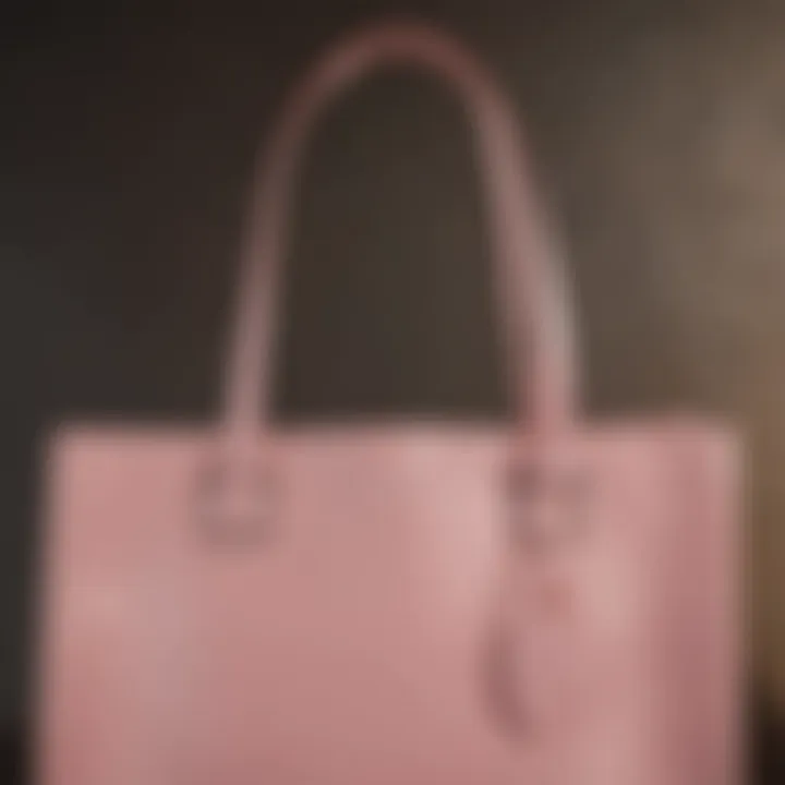 Elegant Tote Bag in Pastel Pink