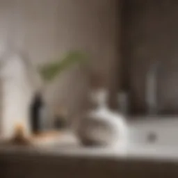 Elegant ceramic oil diffuser in a stylish bathroom setting