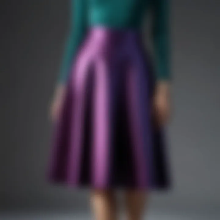 Opulent Jewel-Toned Midi Skirt