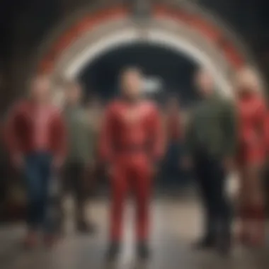 Virtual Encounter with The Big Bang Theory Characters Abstract depiction of The Big Bang Theory characters in a virtual setting