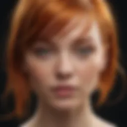 Vibrant bright ginger strands showcasing a stunning hair transformation