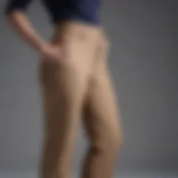 Elegant and comfortable bump friendly pants displayed on a stylish background