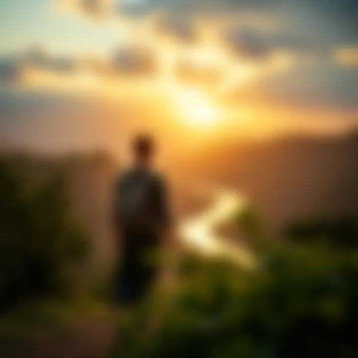 Achieving Work-Life Harmony A serene landscape symbolizing work-life balance