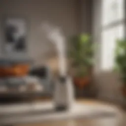 A stylish cool mist humidifier in a modern living room setting