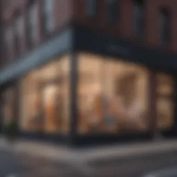Exterior view of a COS store in NYC showcasing modern architectural design