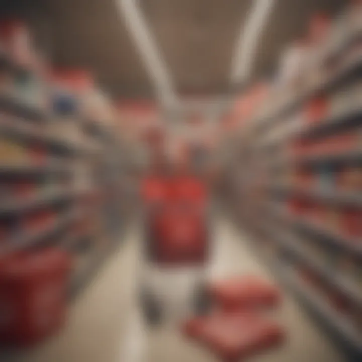 Shopper organizing various coupons for Target shopping