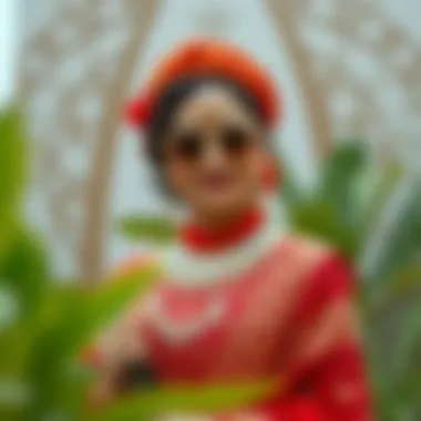 Accessorized outfit showcasing cultural attire for weddings