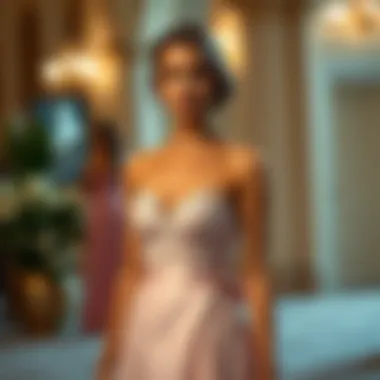 Chic evening gown ideal for formal wedding events