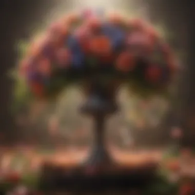 Celebration in Bloom: Artistic Floral Design Artistic floral arrangement for a special occasion.