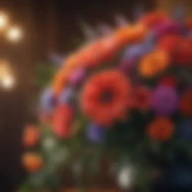 Seasonal Blooms: A Colorful Display Vibrant bouquet showcasing seasonal flowers.