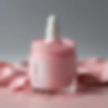 Close-up of Glossier product ingredients