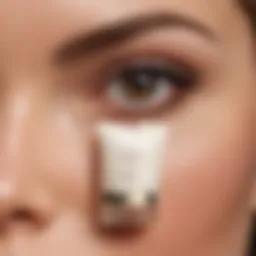 Close-up of Lauren Conrad's eye cream jar showcasing its elegant design