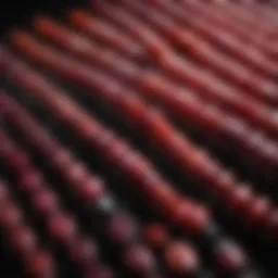 Color swatches of NYX lip colors showcasing a variety of shades