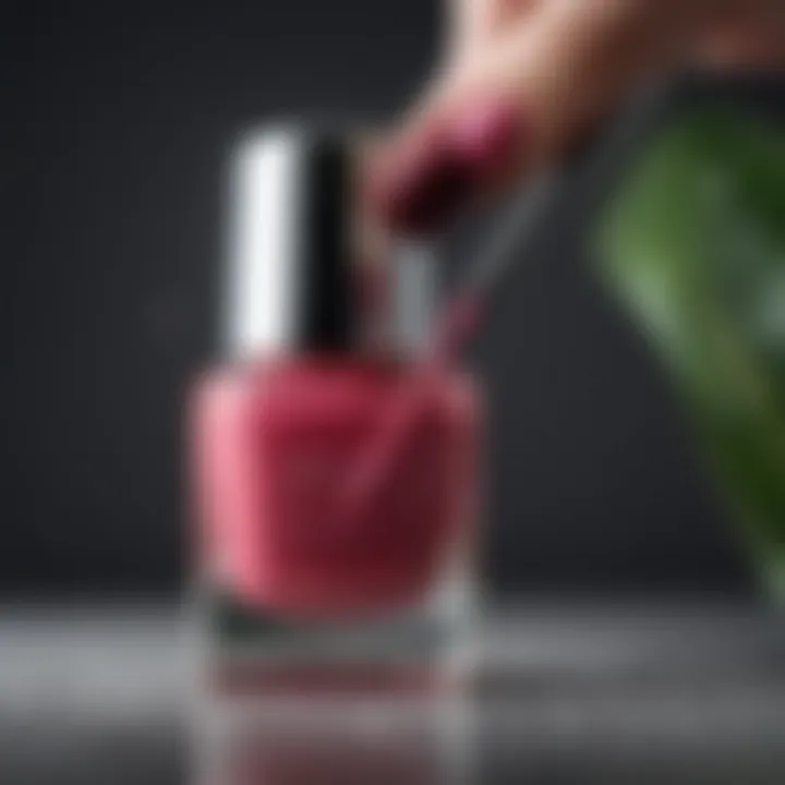 Application brush of plant-based nail polish