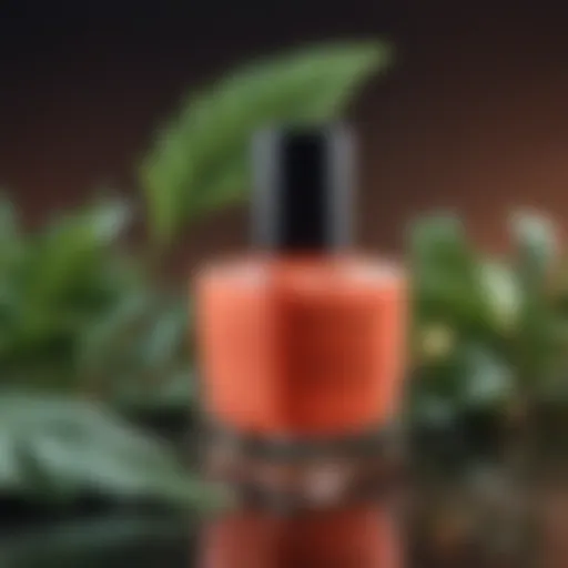 Vibrant botanical ingredients in plant-based nail polish