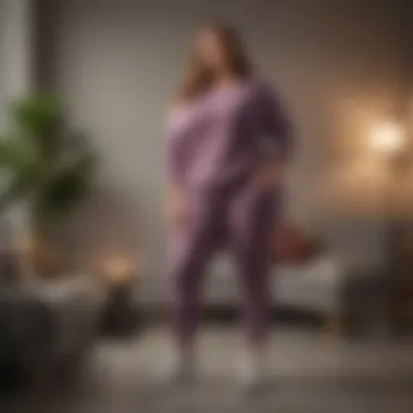 Stylish plus size athleisure outfit for lounging