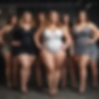 Confidence in Plus Size Outfits Group of individuals confidently showcasing plus size outfits.