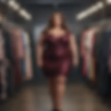 Diverse Styles in Plus Size Fashion Vibrant plus size clothing display featuring diverse styles.