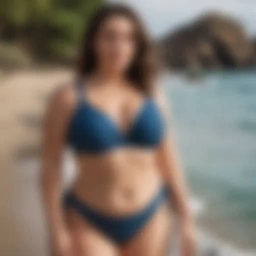 A vibrant collection of plus size swimwear showcasing diverse styles