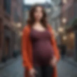 Chic maternity outfit for a casual day out