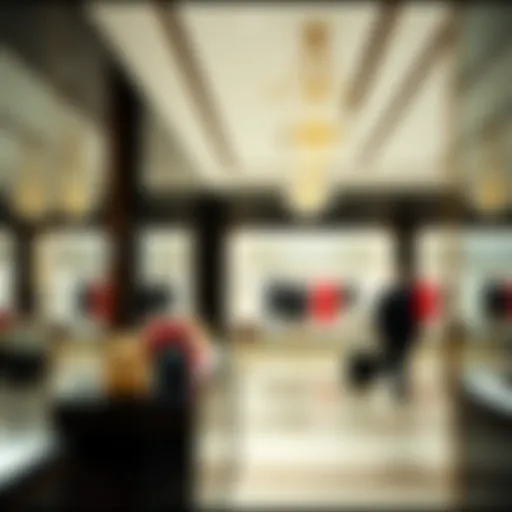 Elegant display of luxury fashion items