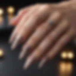 Elegant stiletto nails in various shades and designs